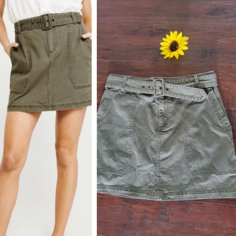 ABERCROMBIE & FITCH ARMY GREEN SKIRT